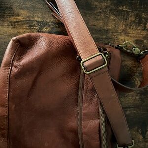Margot Brown Leather Crossbody Bag